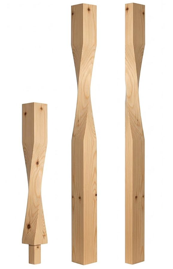 Pine 95mm Contemporary Newels